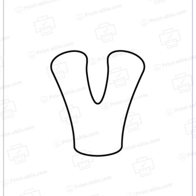 Bubble letter V free download