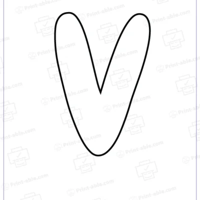 Bubble letter V free download