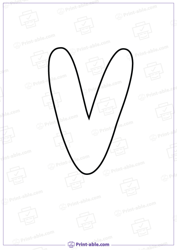 Bubble Letter V Printable Free Download