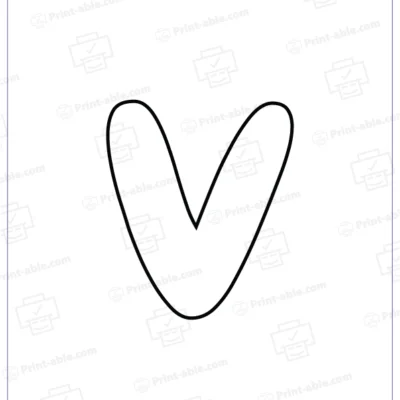 Bubble letter V free download