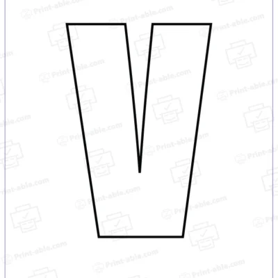 Bubble letter V free download