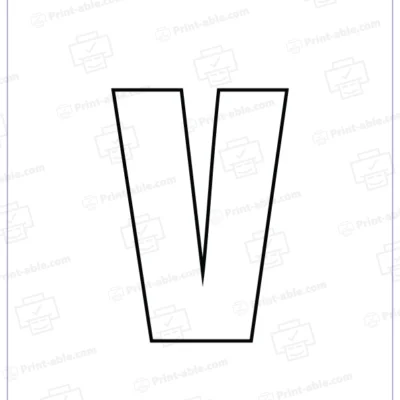 Bubble letter V free download