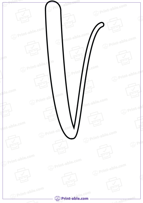 Bubble Letter V Printable Free Download