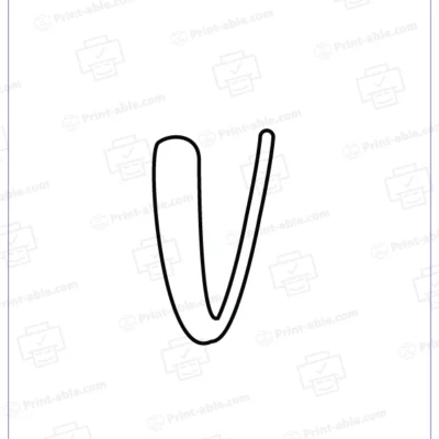 Bubble letter V free download