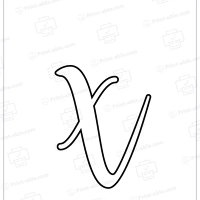 Bubble letter V free download