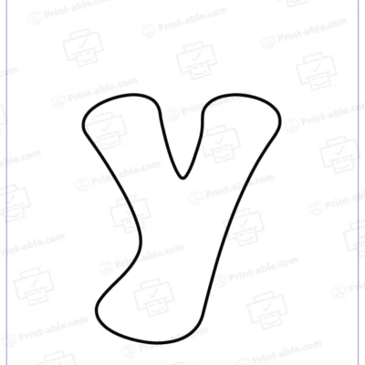 Bubble letter y free download
