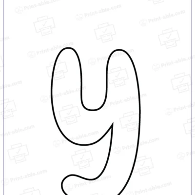Bubble letter y free download