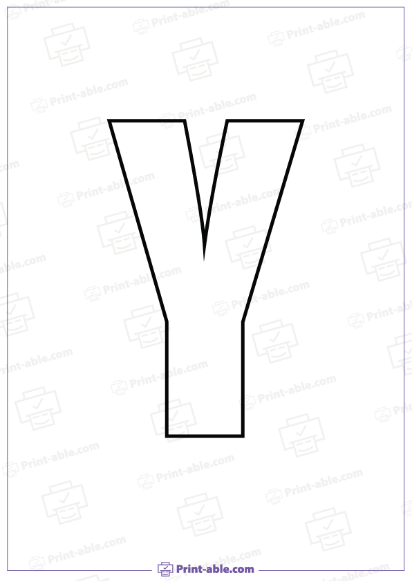 Bubble Letter Y Printable Free Download