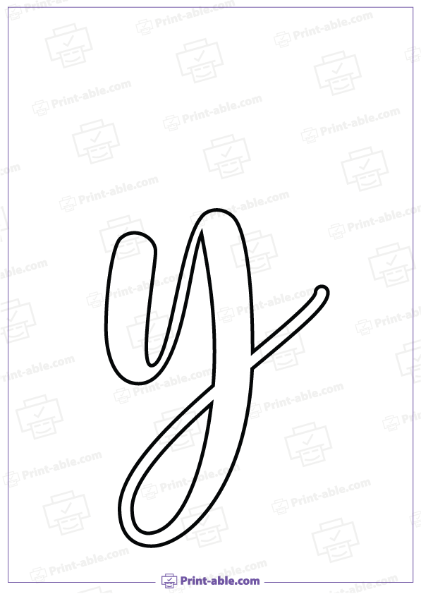 Bubble Letter Y Printable Free Download