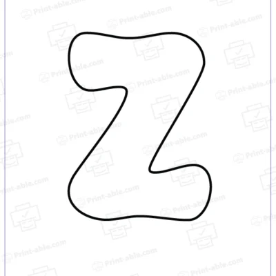 Bubble letter Z free download
