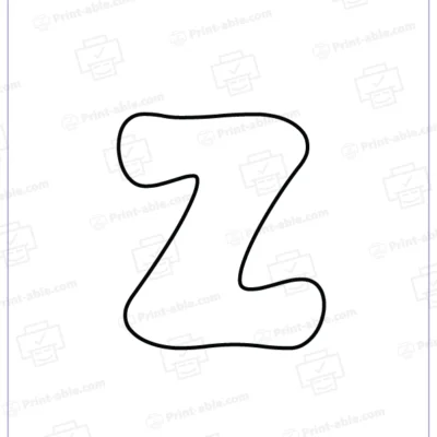 Bubble letter Z free download
