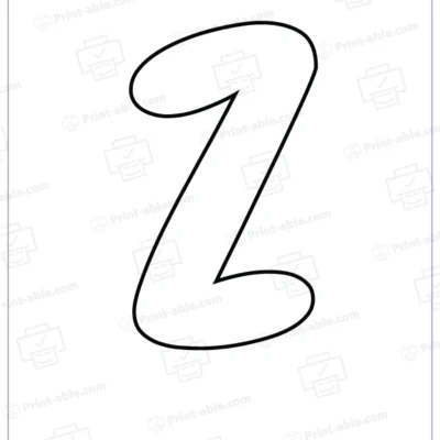 Bubble letter Z free download
