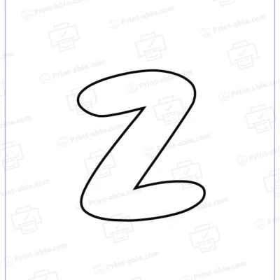 Bubble letter Z free download
