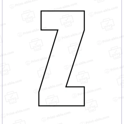 Bubble letter Z free download
