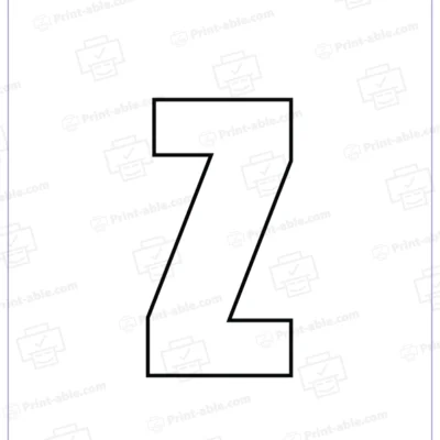 Bubble letter Z free download