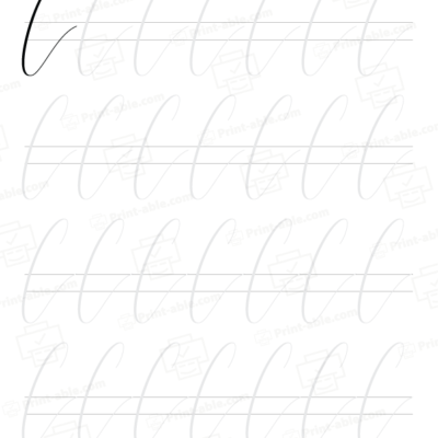 cursive letter c printable free download
