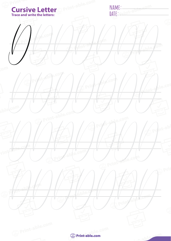 Cursive Letter D Worksheets Printable