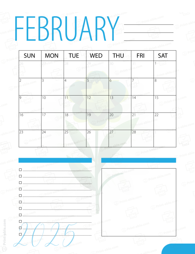 February 2025 Calendar