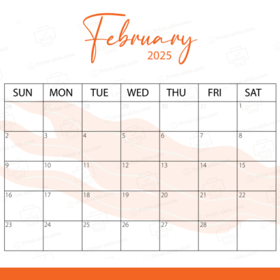 February 2025 Calendar Printable