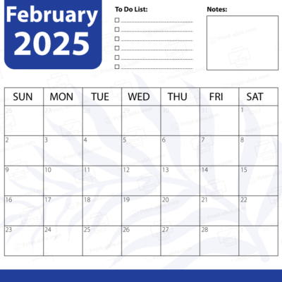 February 2025 Calendar Printable