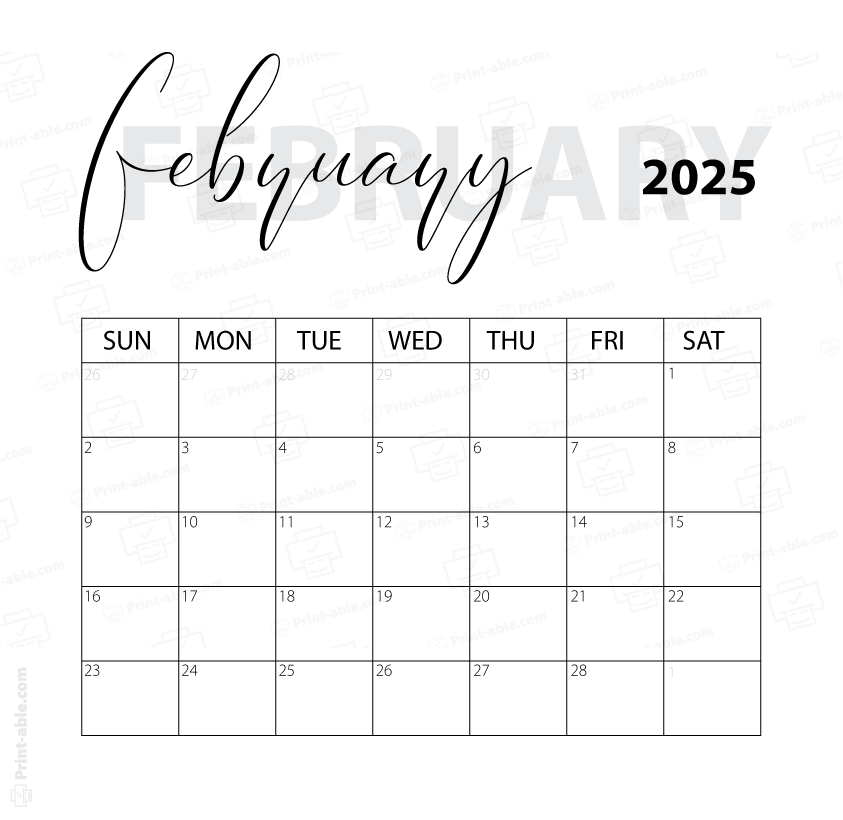 February 2025 Calendar