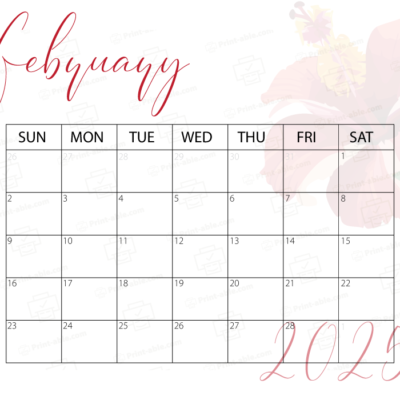 February 2025 Calendar Printable