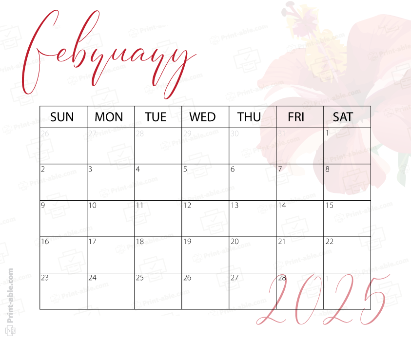 February 2025 Calendar