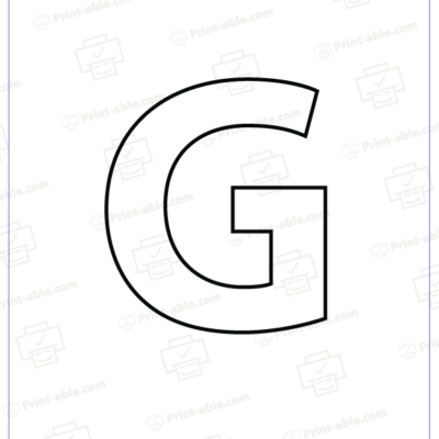 Letter G Printable Worksheet