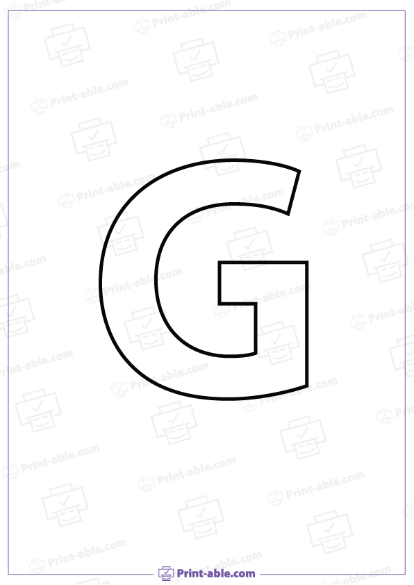 Letter G Printable Worksheet