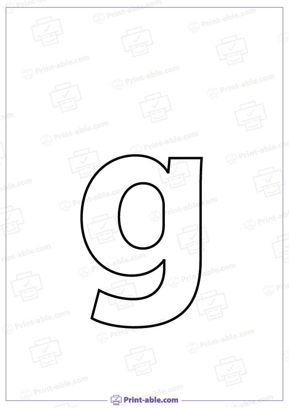 Letter G Printable Worksheet