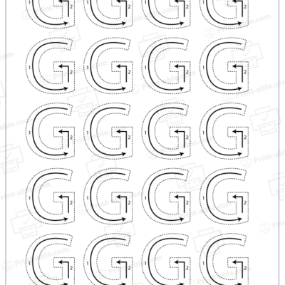 Letter G Printable Worksheet