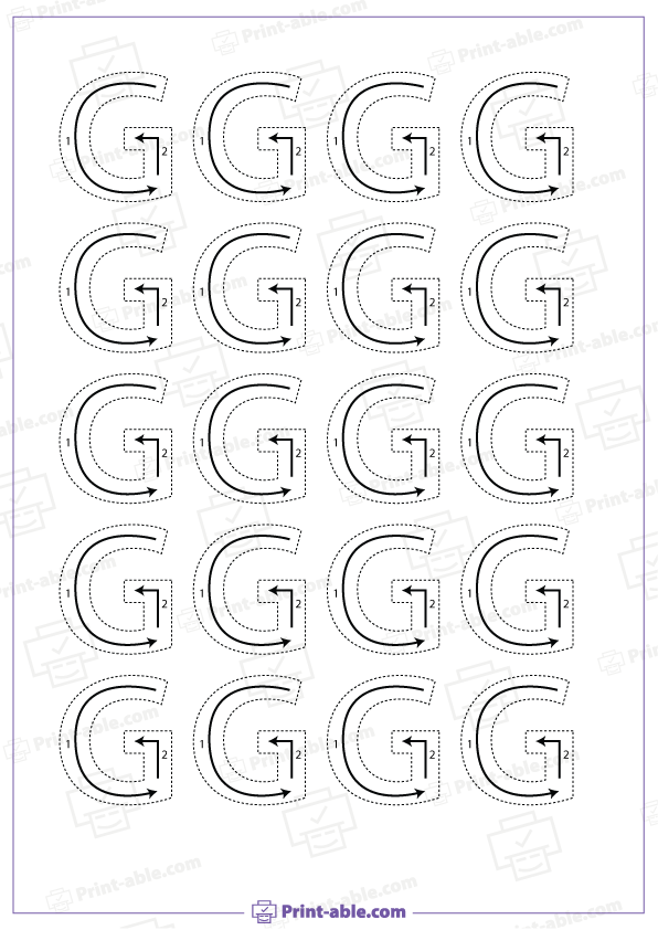 Letter G Printable Worksheet