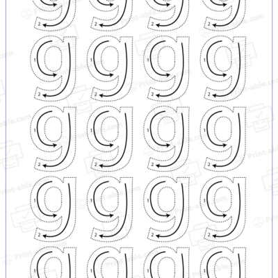 Letter G Printable Worksheet
