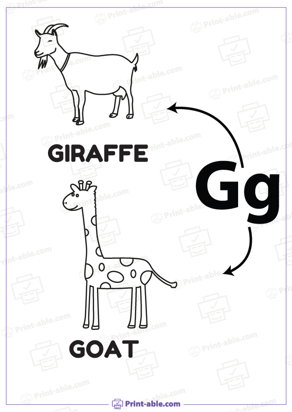 Letter G Printable Worksheet
