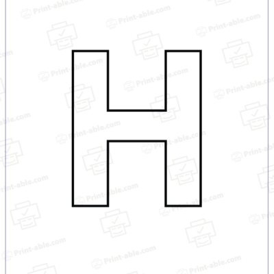 letter h printable free download