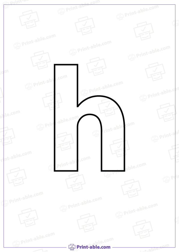 Letter H Printable