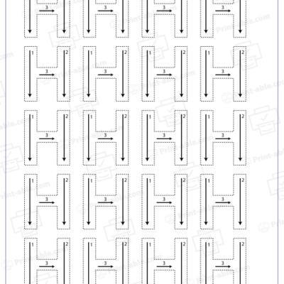 letter h printable free download