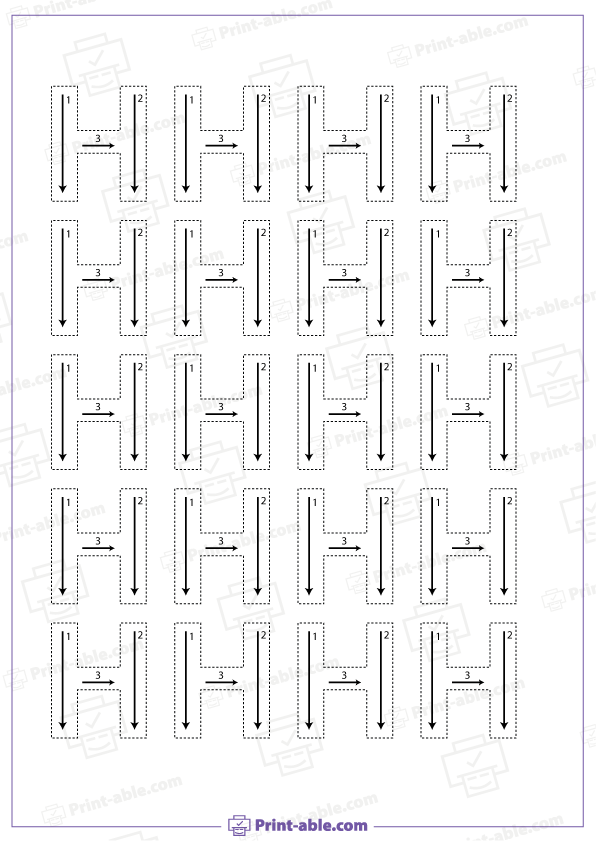 Letter H Printable