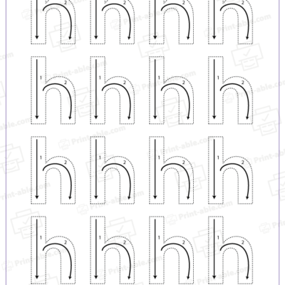 letter h printable free download