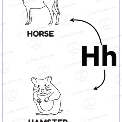letter h printable free download