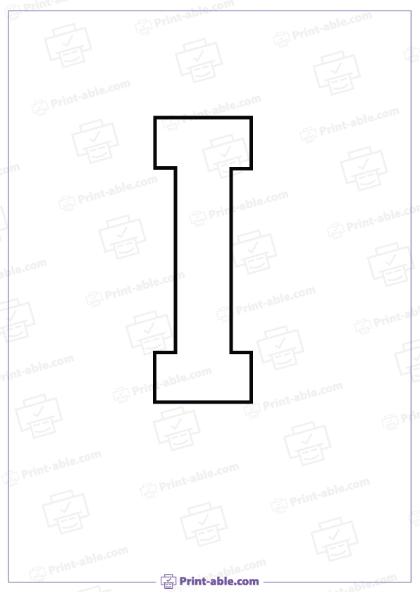 Letter I Printable