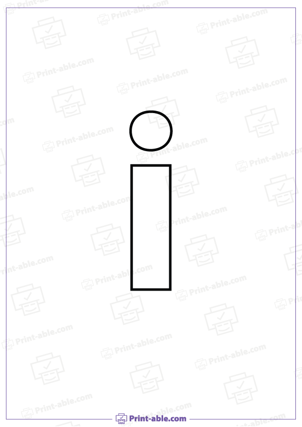 Letter I Printable