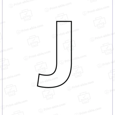 Letter J Printable Free Download