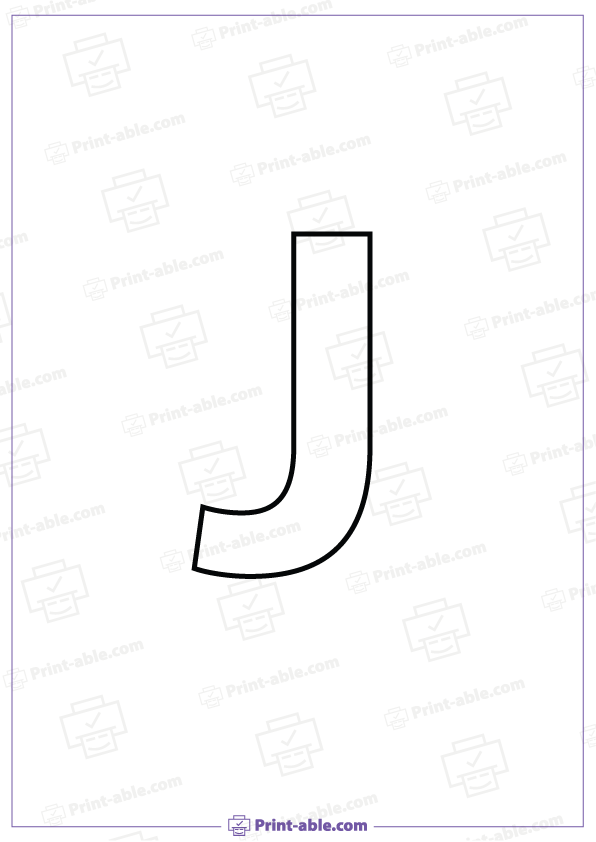 Letter J Printable Free Download