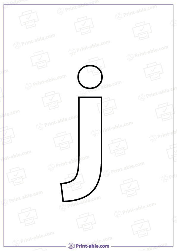 Letter J Printable Free Download