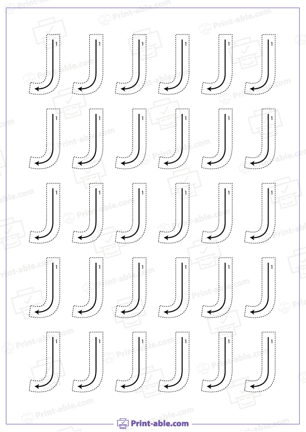Letter J Printable Free Download