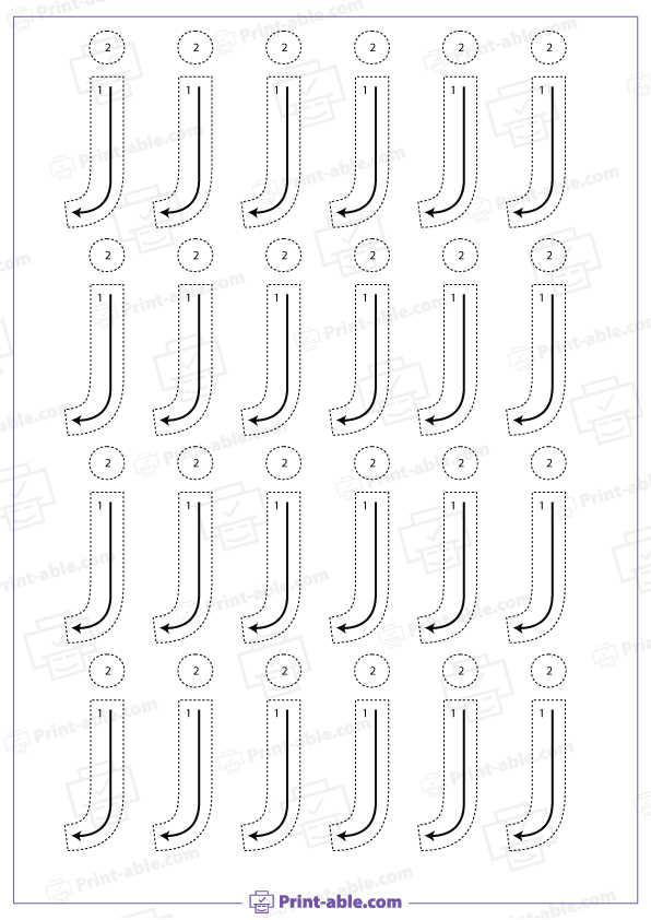 Letter J Printable Free Download