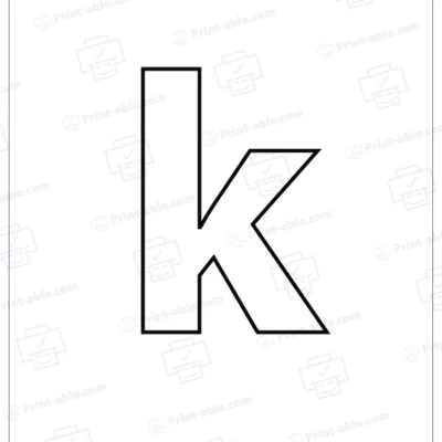Letter K printable free download