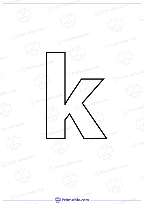 Letter K Printable Worksheet