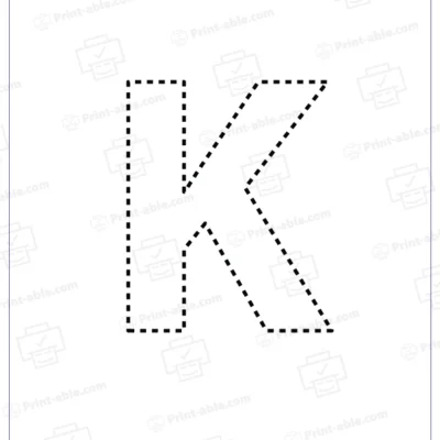 Letter K printable free download